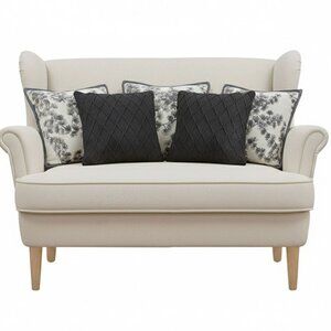 SOGA 5PC Charcoal Grey Cable Knit & Dark Gray Floral Pillowcase Decorative Set